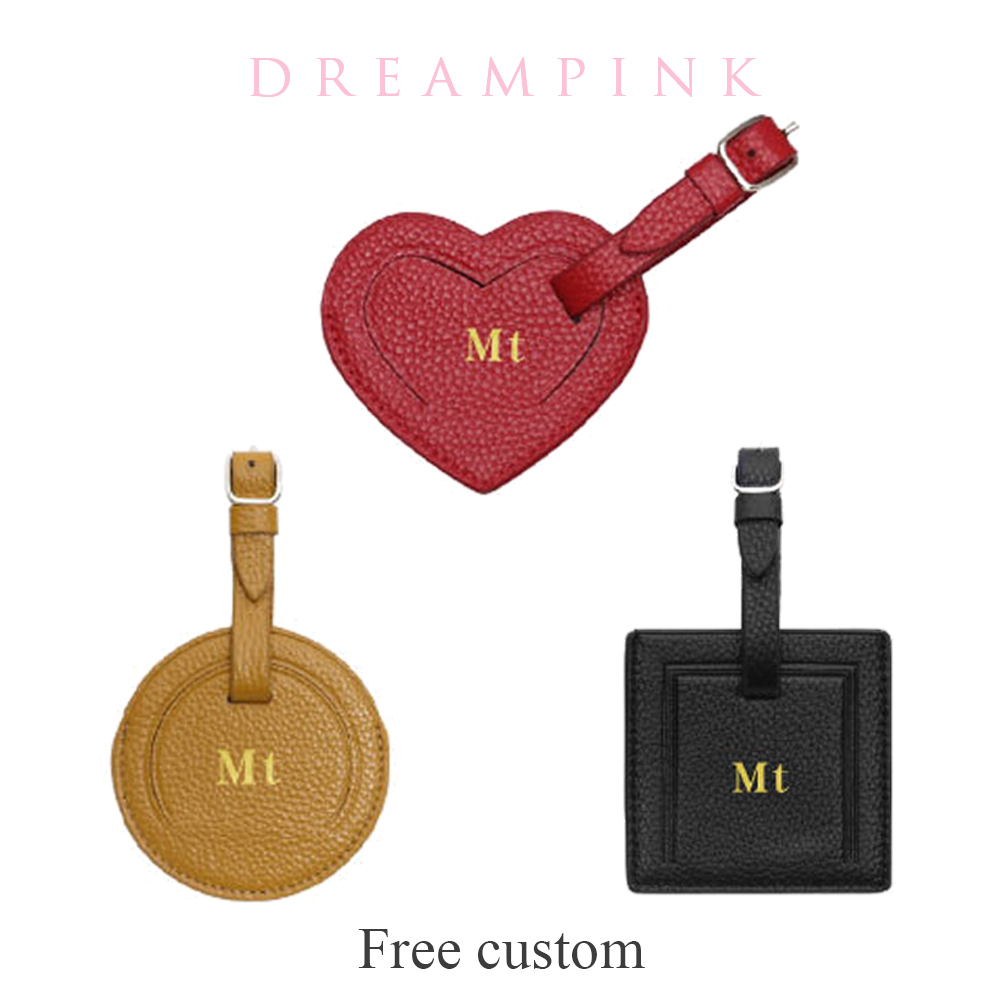 Personalized Name Box - 100% جلد طبيعي السفر الأمتعة العلامة