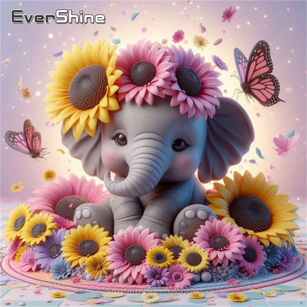 Photo Mosaic Print - لوحة ماسية من Evershine-Elephant ، مجموعات