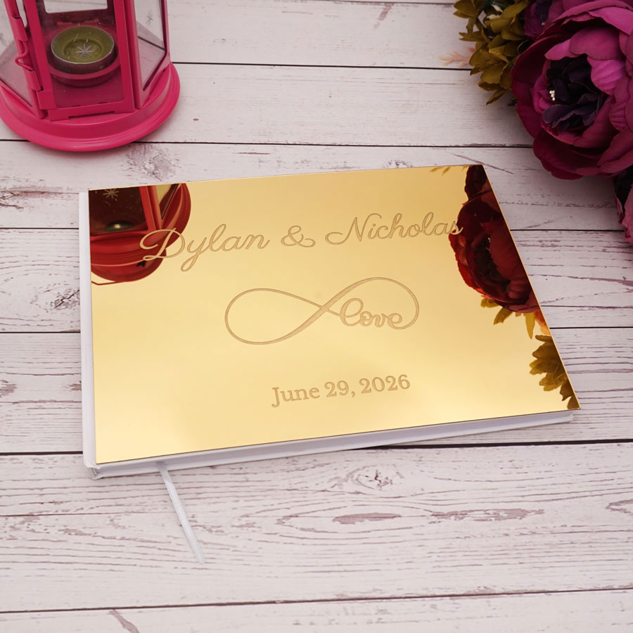 Custom Photo Book - شخصية الاكريليك غطاء مرآة كتاب الزفاف