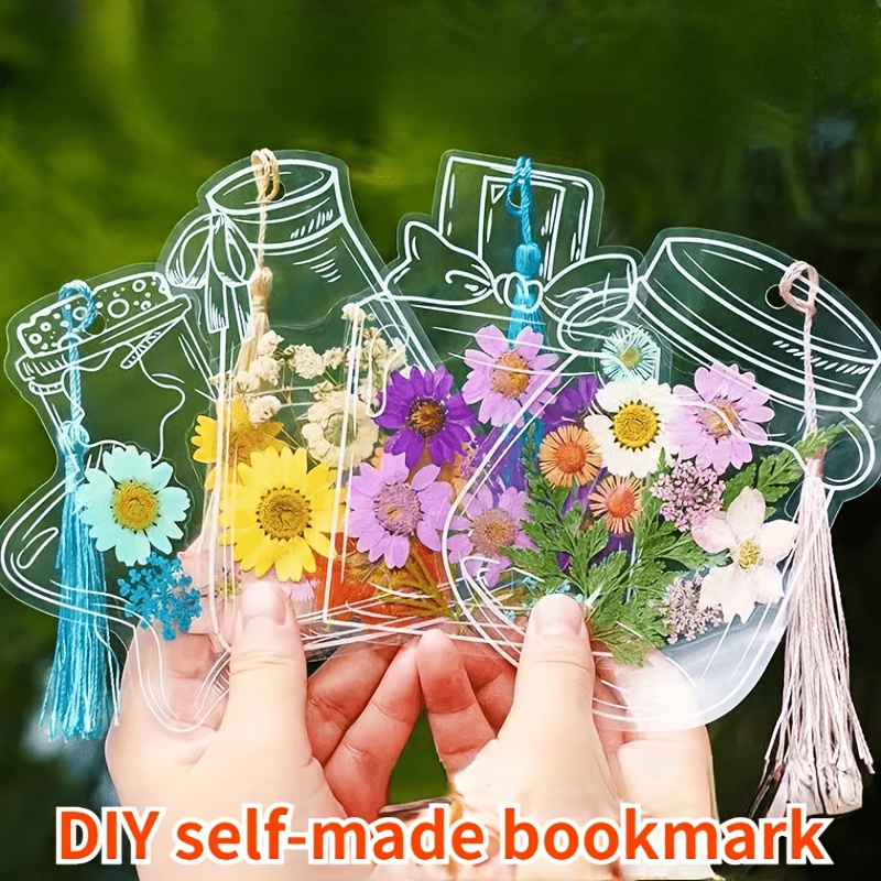 Dried Flower Bookmark - علامات مرجعية مصنوعة من الزهور المجففة،